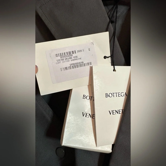 NWT Bottega Veneta Gabardine Wrap Sleeve Coat in Iron Size Small - Picture 15 of 16